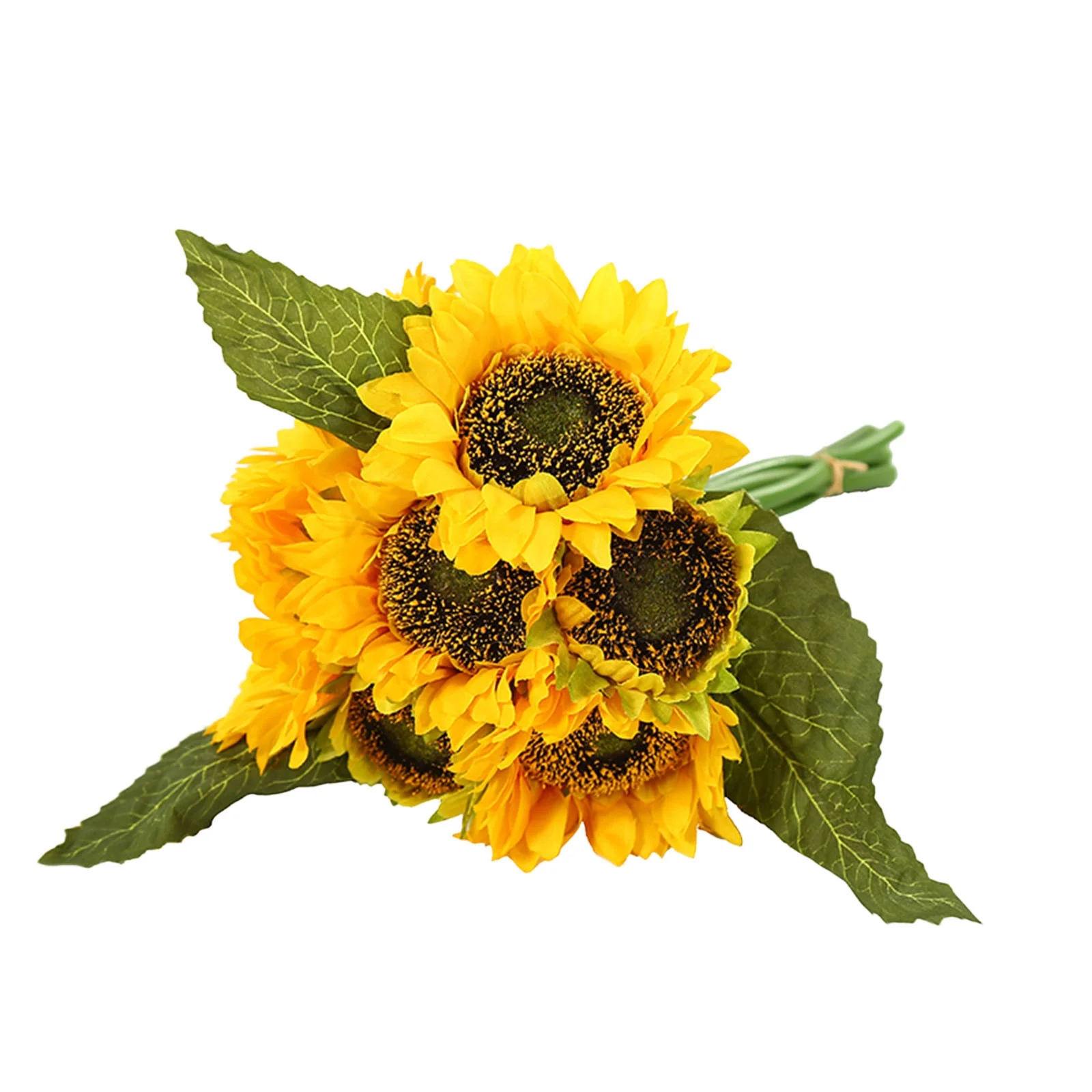 EnJoCho Artificial Hydrangeas Flowers Artificial Sunflower 1 Bouquets 7 Flowers for Home Party Wedding Bouquet Indoor Kitchen Table Centerpiece Floral Arrangements Decor