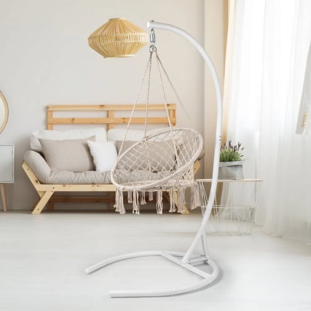 Buumin Hanging Chair Stand (Stand Only), Hammock Chair Stand for Indoor Outdoor, Heavy Duty 330 Pound Weight Capacity