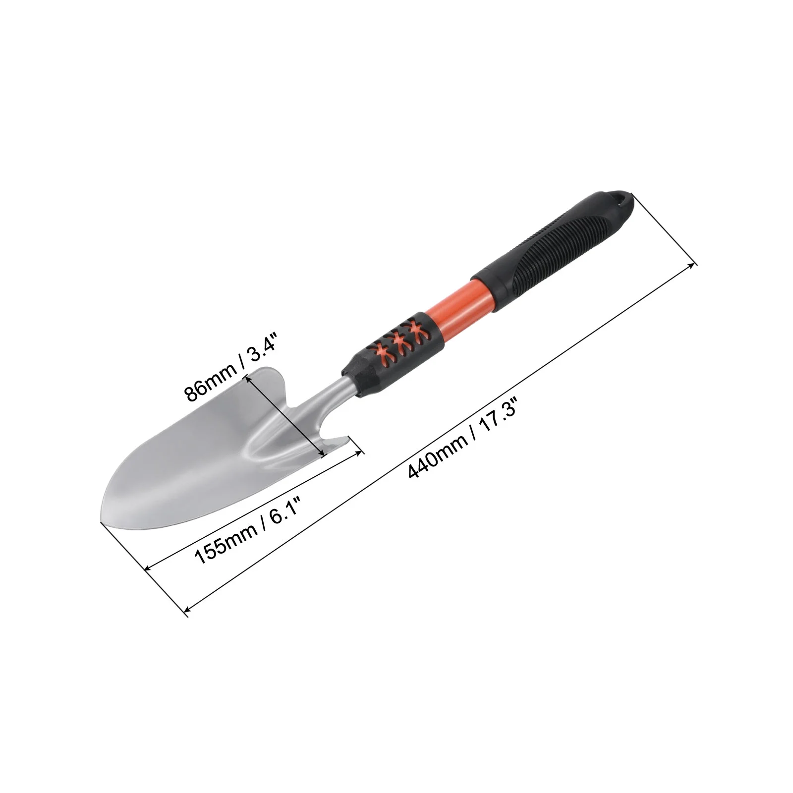 Uxcell 17 Inch Digging Shovel Long Garden Trowel Hand Shovel Stainless Steel Gardening Tool 2 Pack