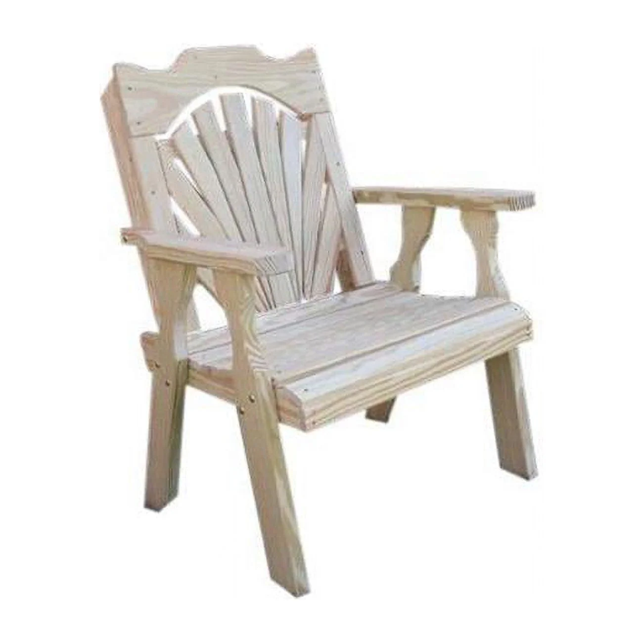 Creekvine Designs FC24FBCVD Treated Pine Fanback Patio Chair