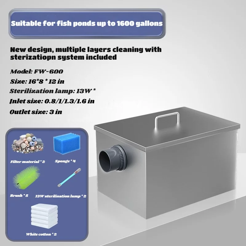 Courtyard pond Koi breeding tank UV disinfection filter