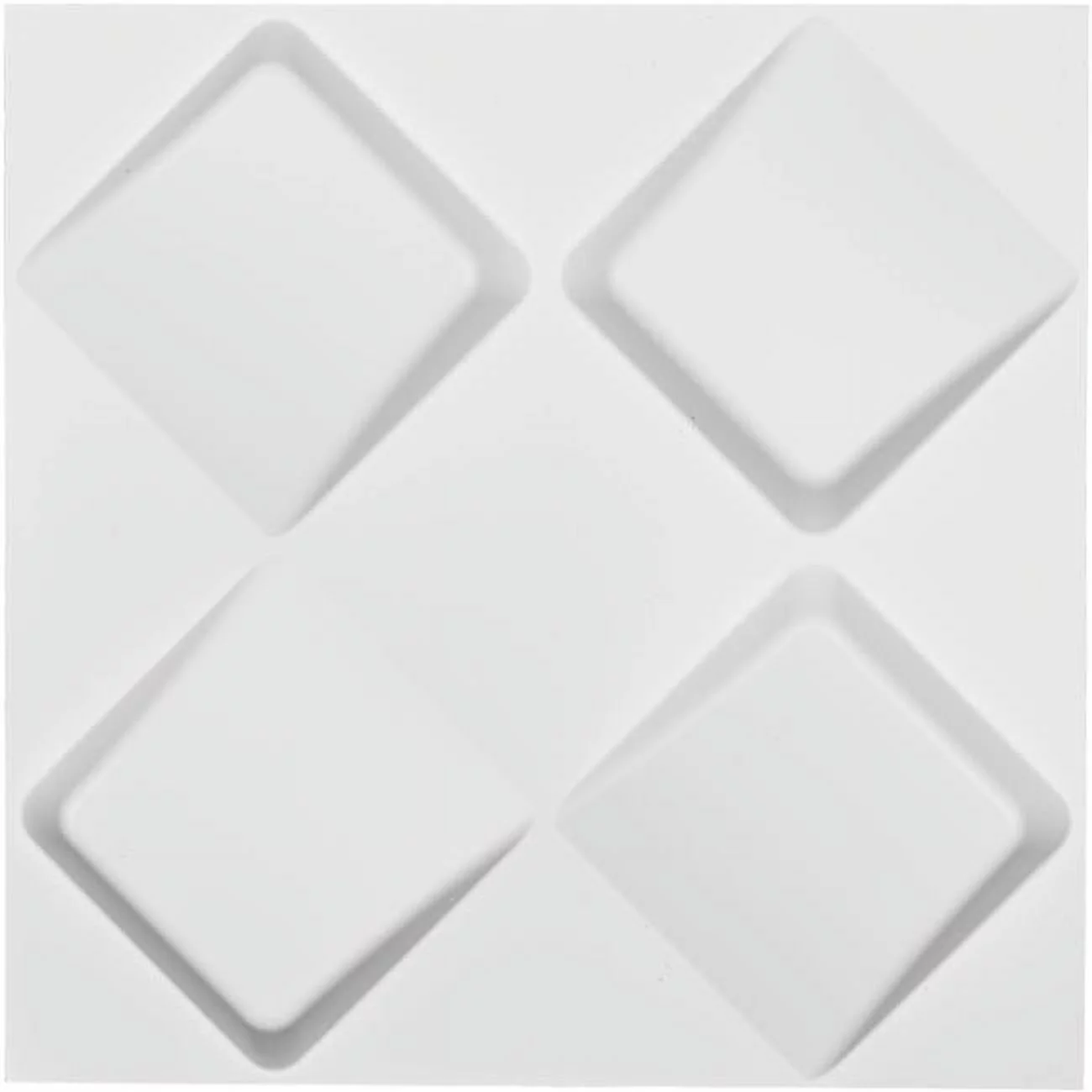 19.63 x 19.63 in. Bradley Endura Wall Decorative 3D Wall Panel, White