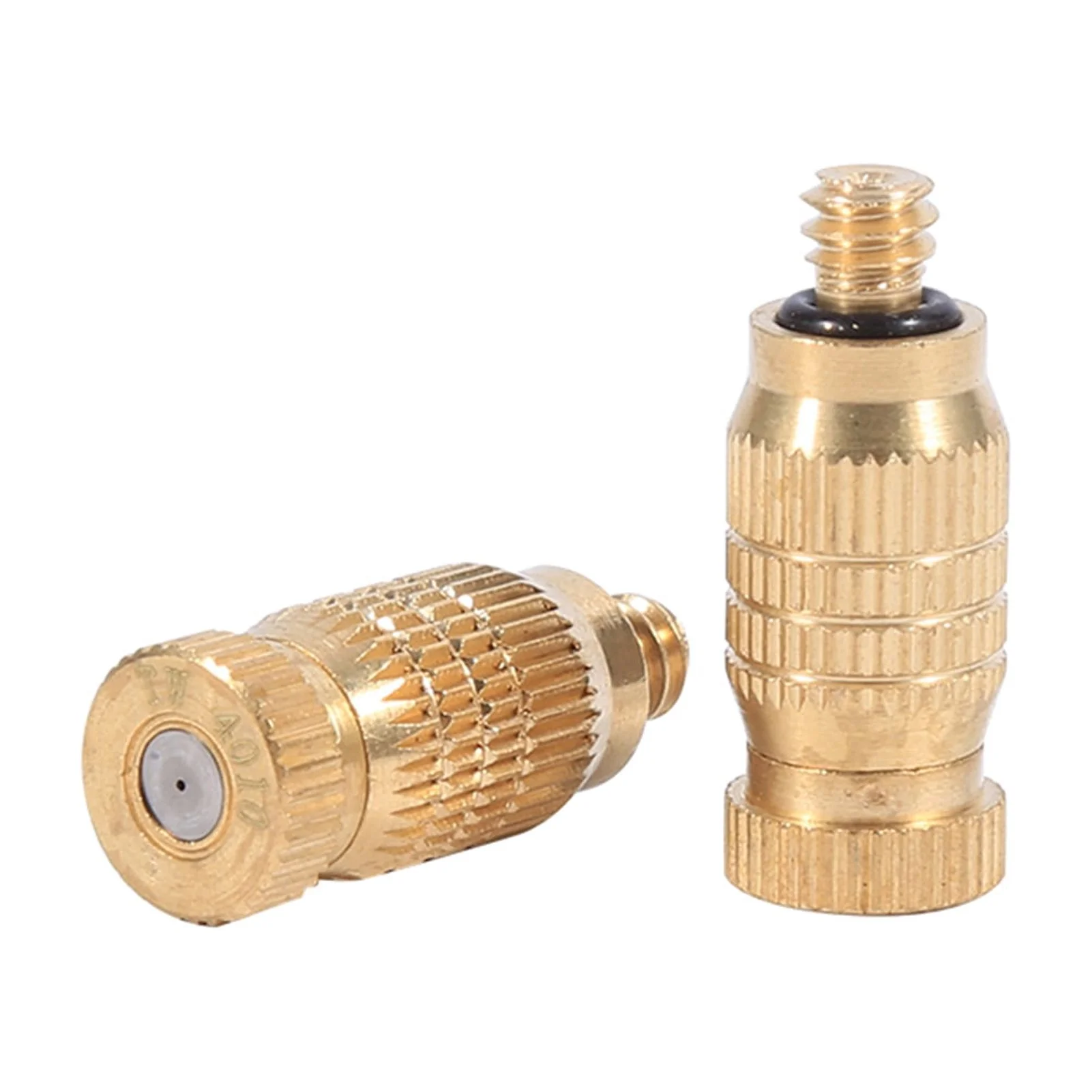 Blantye 10Pcs Threaded Brass Fog Mist Nozzles Misting Fogging Spray Sprinkler Head