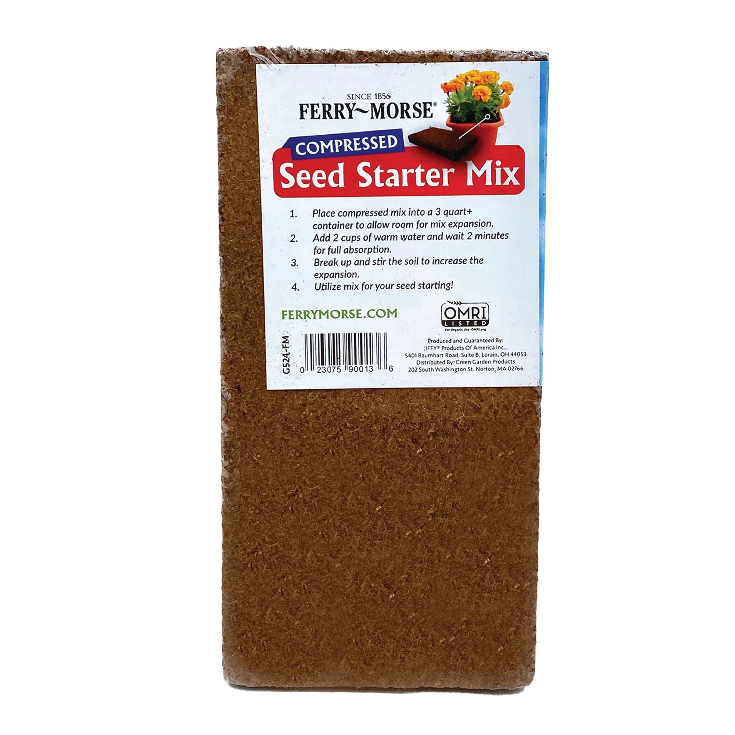 Ferry-Morse Organic Seed Starter Mix Compressed Soil, 24 Pack(48 Quarts/ 12 Gallons)