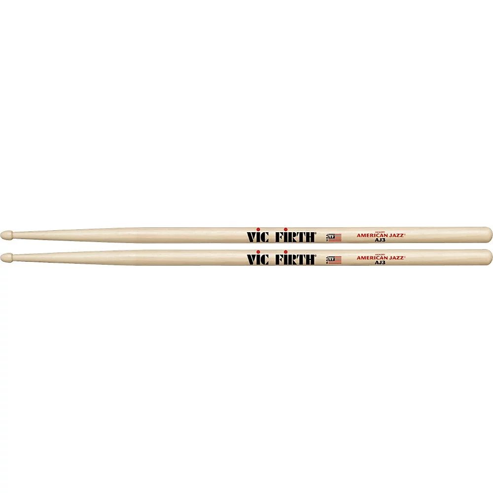 Vic Firth AJ3 American Jazz 3 Drumsticks - Wood Tip