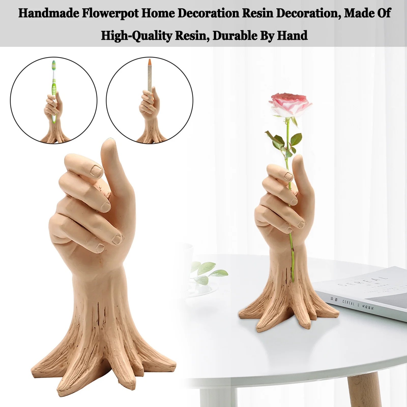 Handmade Flowerpot Home Decoration Resin Decoration, Made Of High-Quality Resin, Durable By Hand