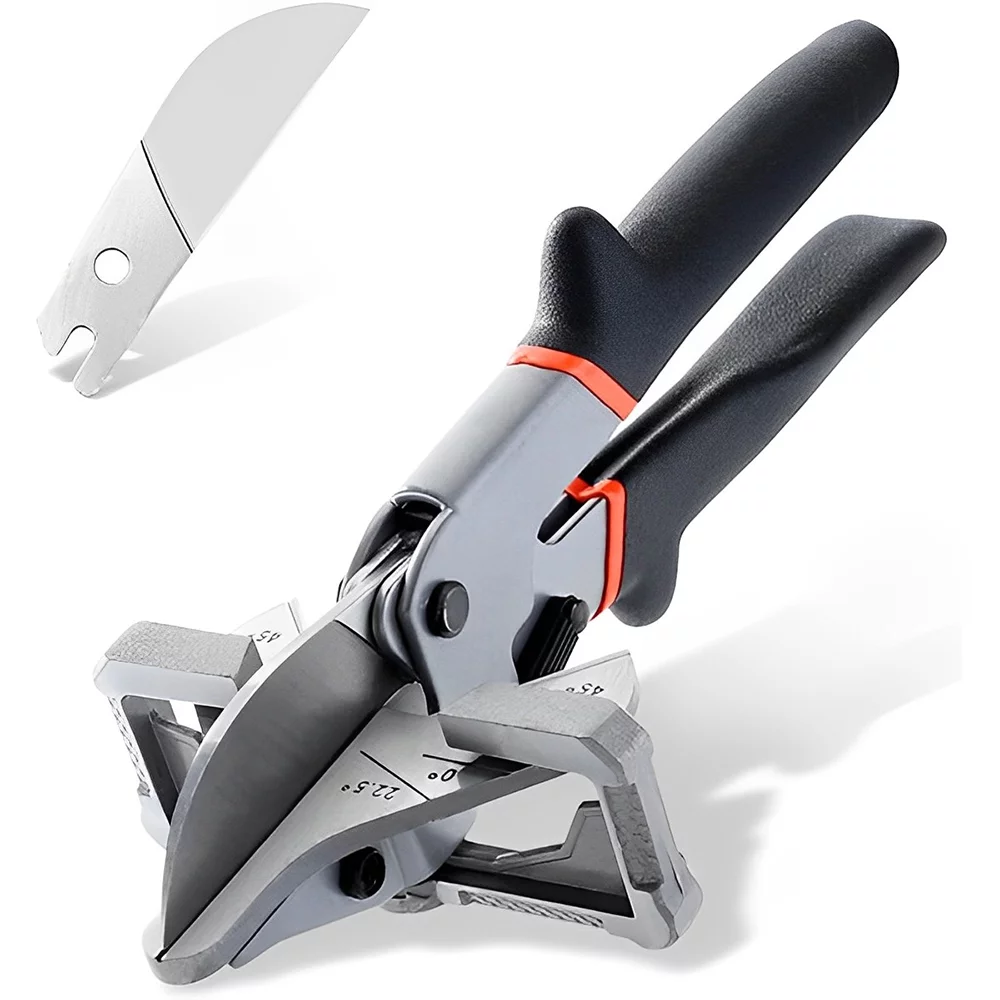 Multi Angle Miter Shear Cutter, Adjustable at 45 to 135 Degree, Hand Tools for Cutting Plastic PVC and Molding Trim