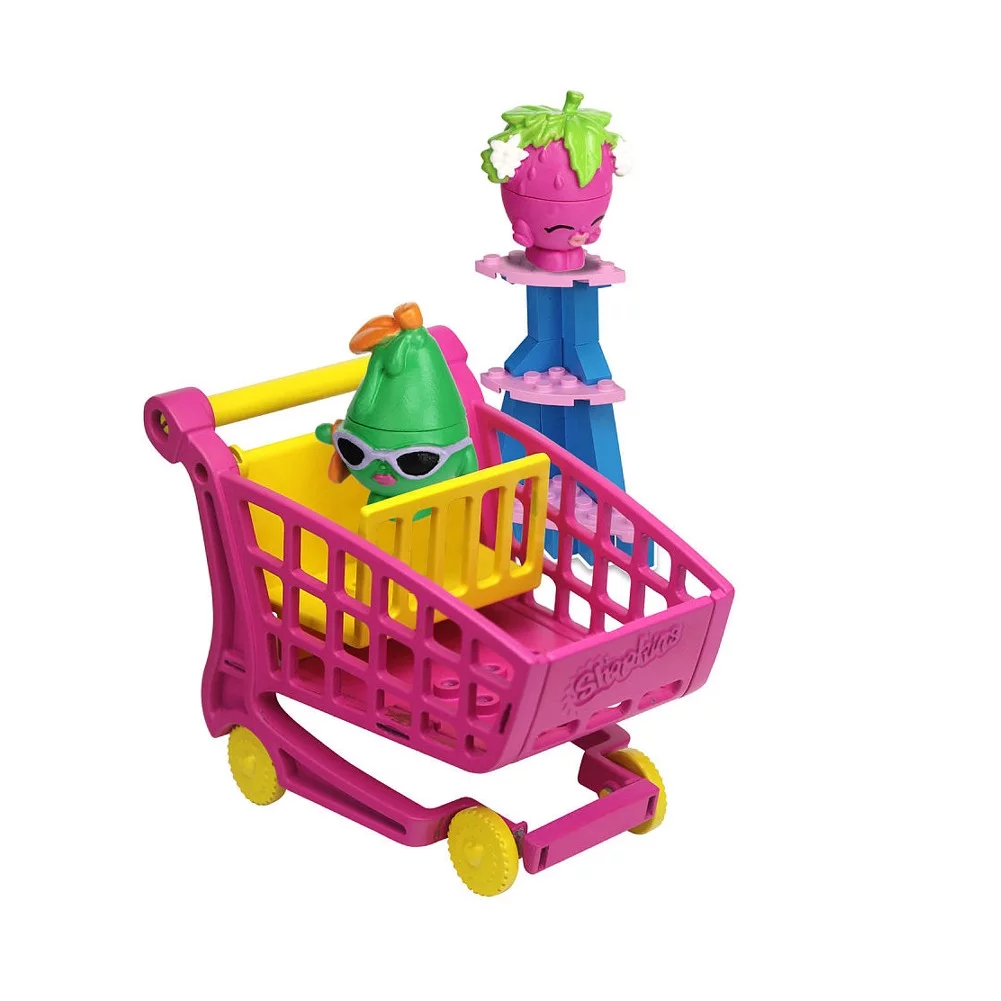 Shopkins - Kinstructions Shopping Cart Mini Pack, Strawberry Kiss and Posh Pear