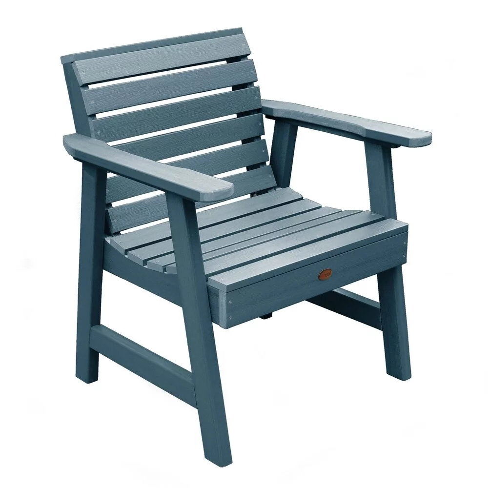 highwood Mandalay Eco-friendly Synthetic Wood Garden Chair Nantucket Blue