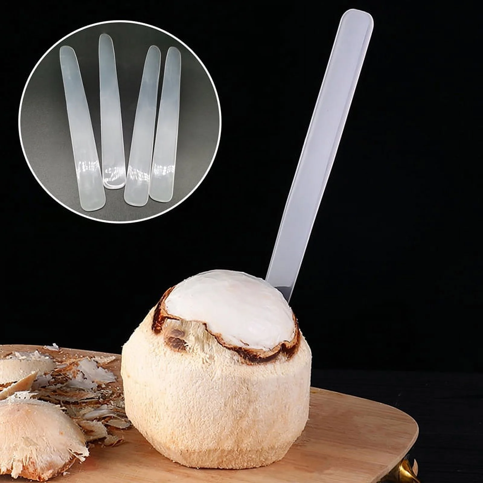 Digging Coconut Tool Plastic Coconut Meat Remover Washable Coconut Shaving Cutter Coconut Egg Soft Knife Fruit Tools