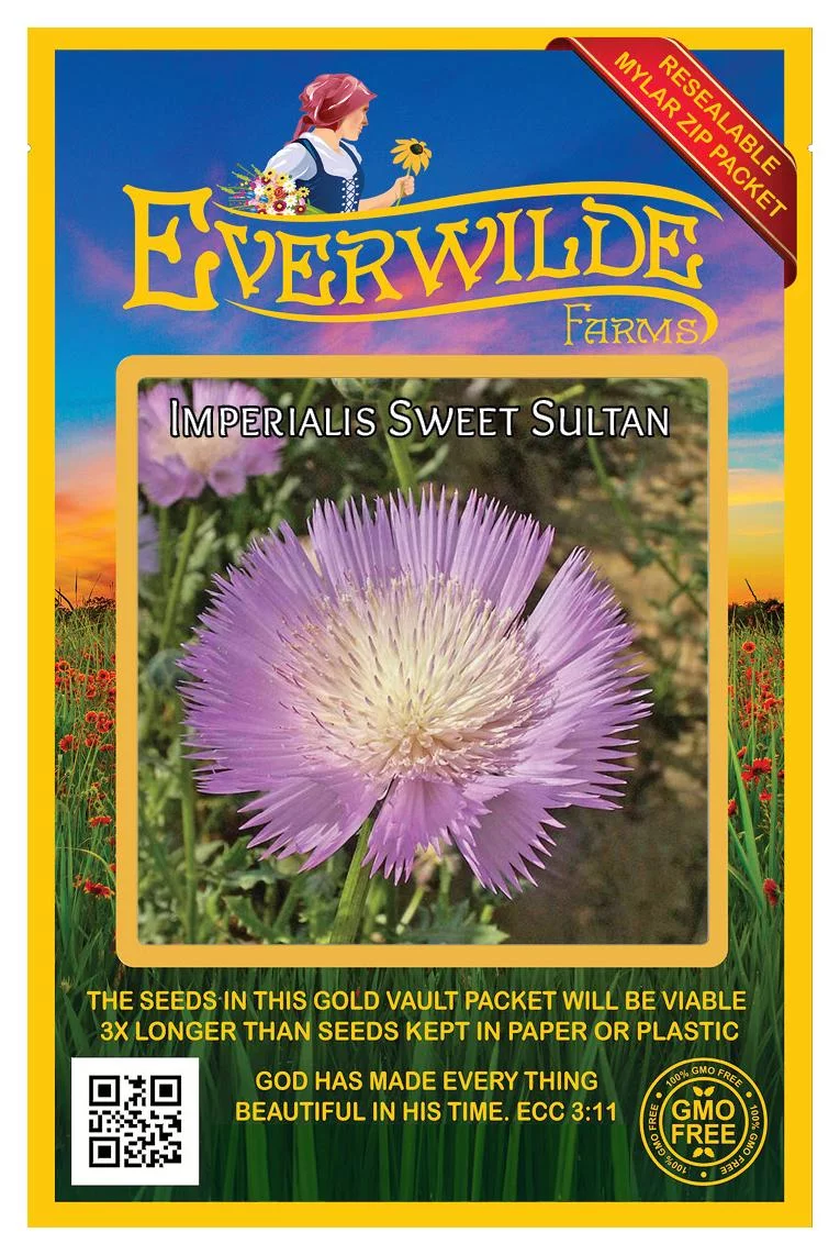 Everwilde Farms - 200 Imperialis Mixed Sweet Sultan Garden Flower Seeds - Gold Vault Jumbo Bulk Seed Packet