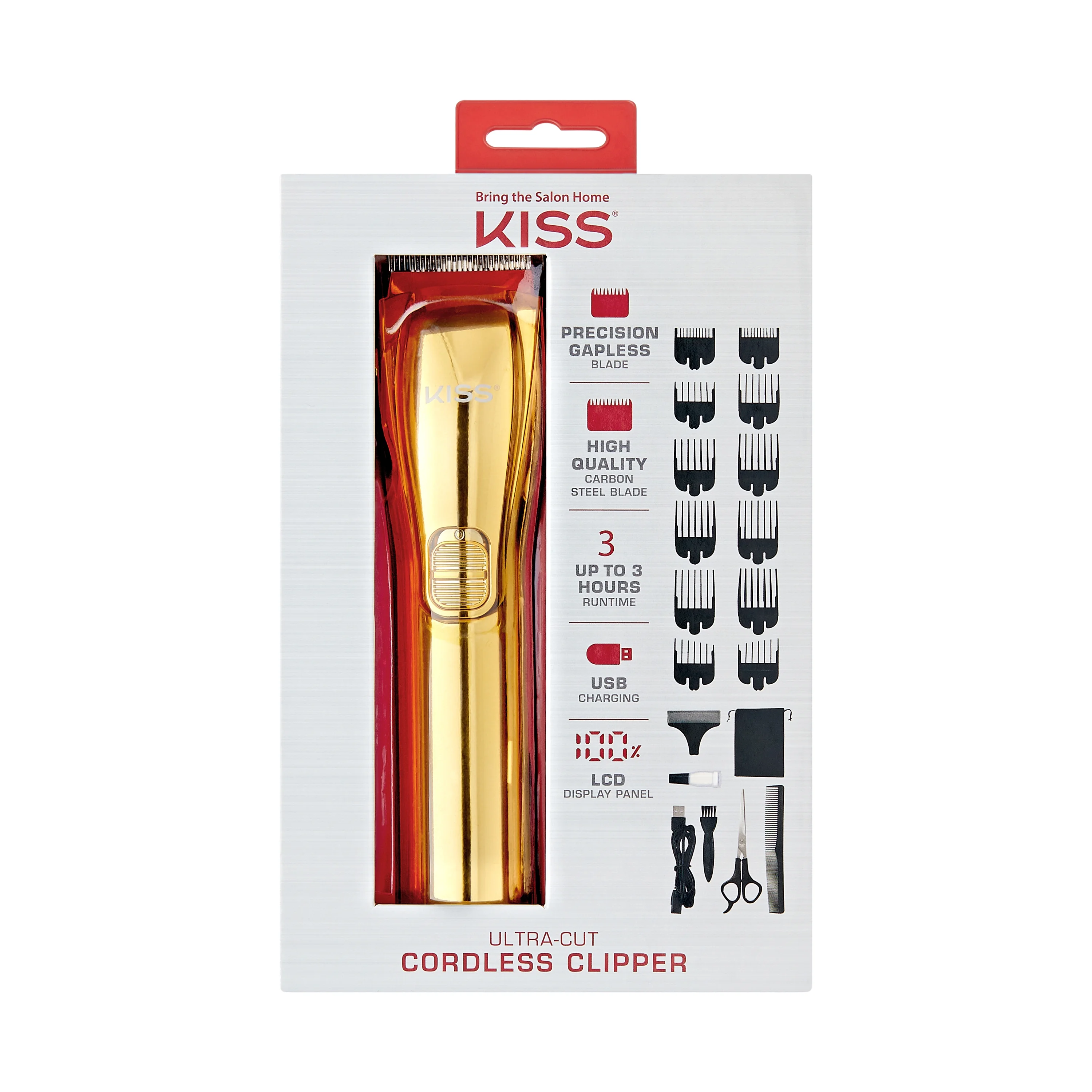 KISS Ultra Clean Cut Precision Blade Hair Clipper, 19 Pcs. Unisex