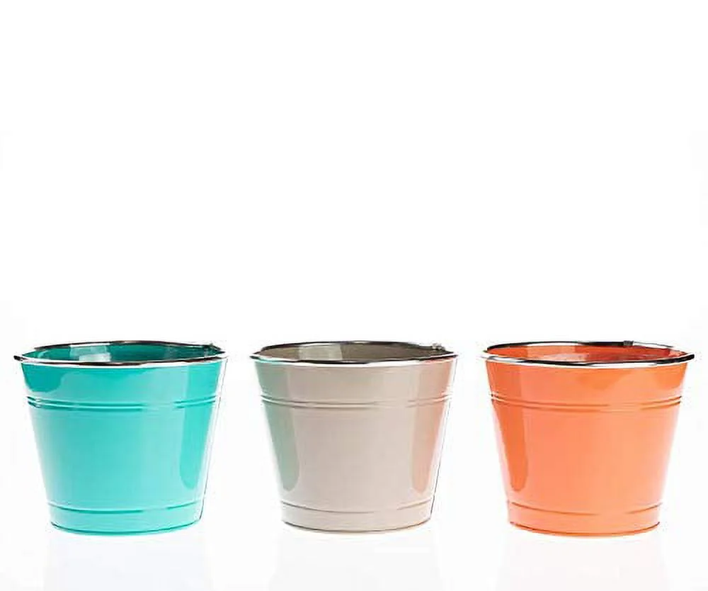 CBT Floral & Craft Cotton Candy Tin Pots w/Packed Liner (Sell in Single Piece) (Blue)