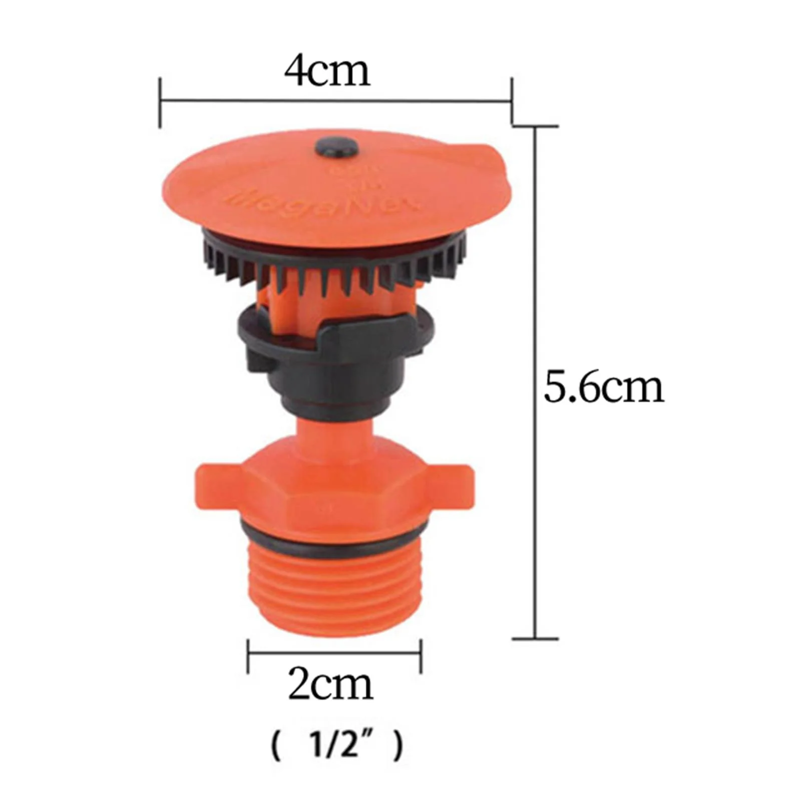 Garden Watering Sprinkler 360 degree Rotating, Easy Installation, Oscillating Rotary Sprinkler Irrigation Sprinkler Nozzle for Yard Orange