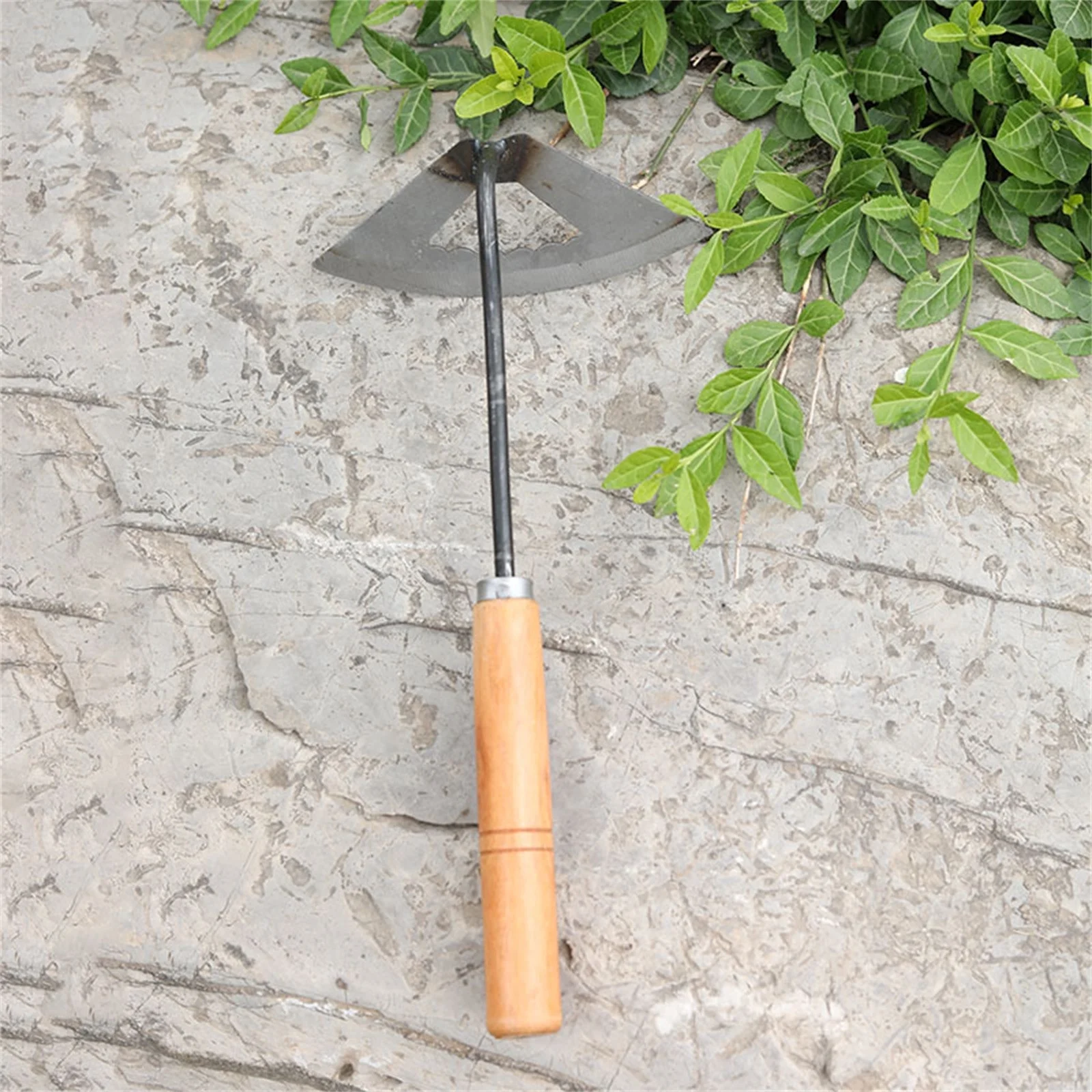 MOQIN Garden Hoe Steel Plate Hoe For Weeding Flowers Outdoor Hoe Hollow Hoe Small Hoe Integrated Garden Hoe