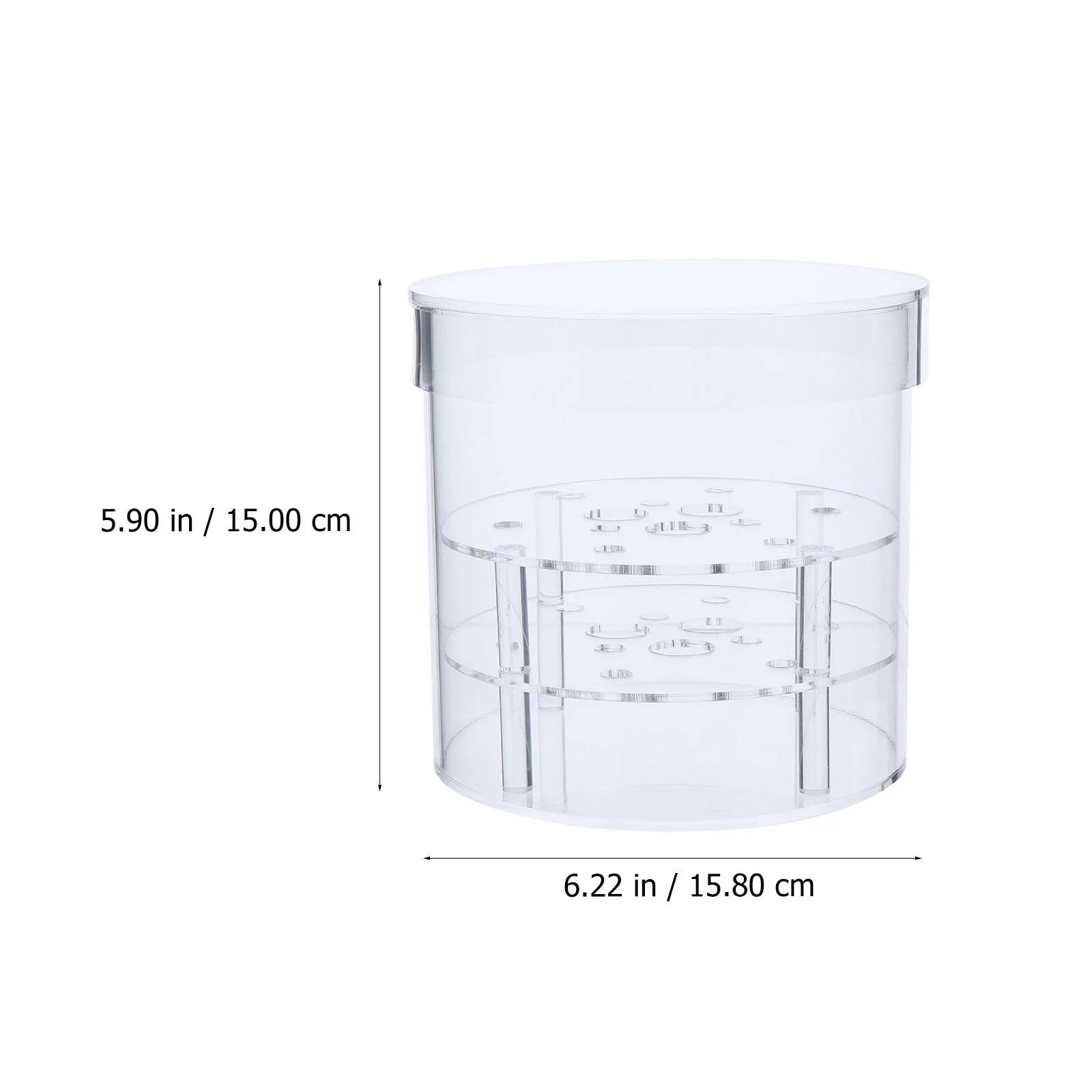 Gongxipen 1pc Rose Flower Storage Box Acrylic Transparent Empty Preserved Flower Box