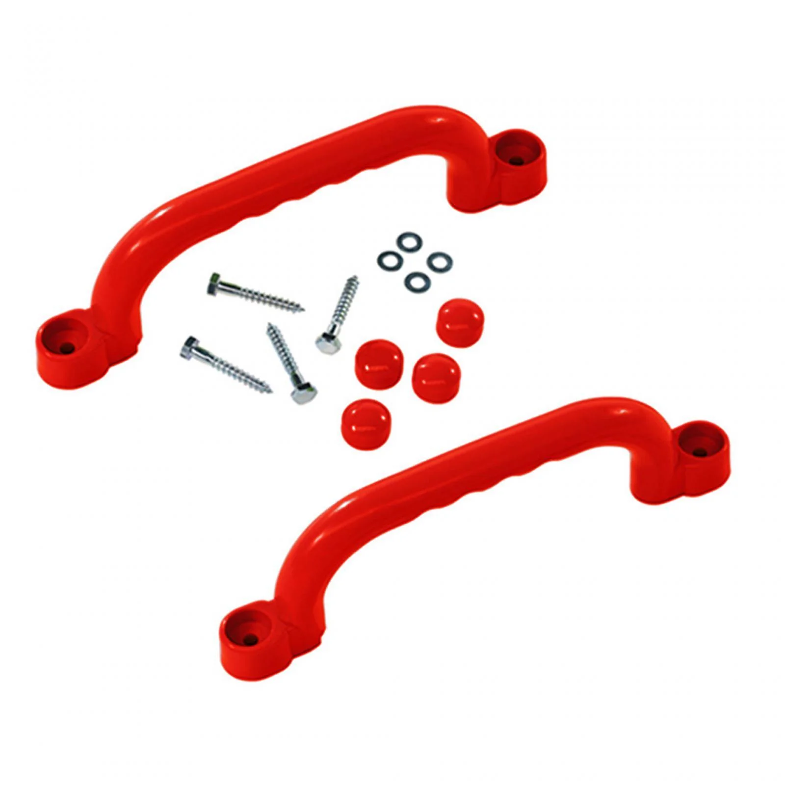 2Pcs Playground Equipment Playhouse Grab Handle Bars for Playhouse Treehouse red