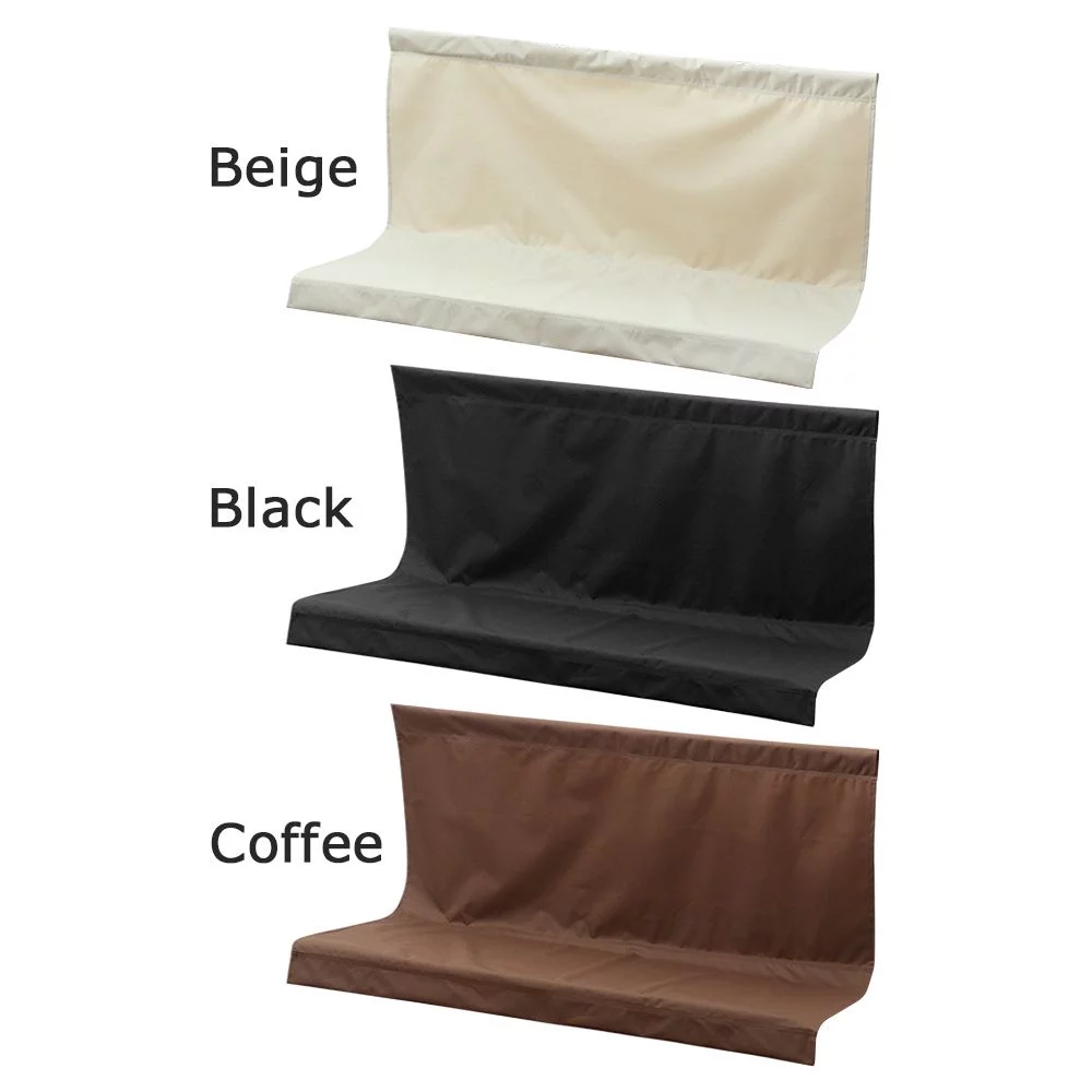 2/3 Seater Replacement Patio Garden Backrest Guard Bench Seat Cover Swing Chair Covers Hammock Shield BLACK 138CM X 50CM X 50 CM