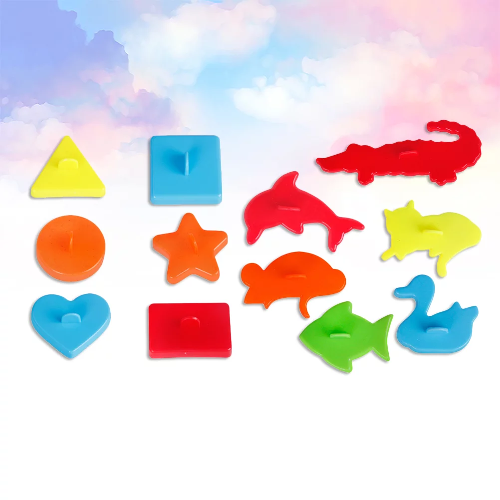 Gongxipen 12Pcs Sand Molding Toys Kid's Summer Beach Toys Sand Play Set with Castle Animal Sand Molds and Tool(6Pcs Animal Model + 6Pcs Geometric Model)