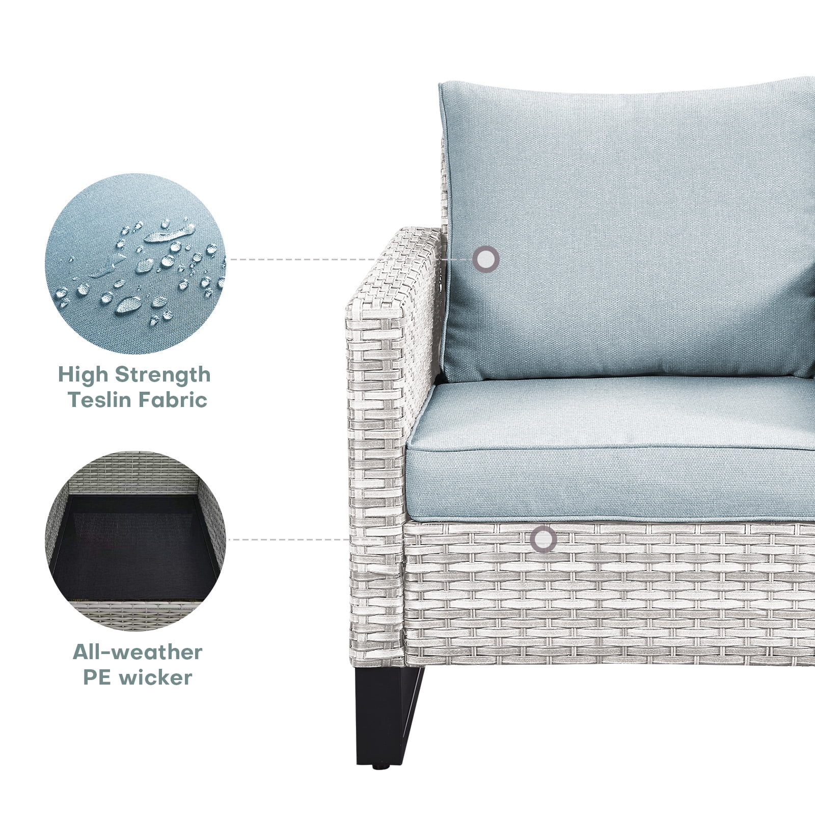 POCASSY 2 Person Seating Group with Cushion