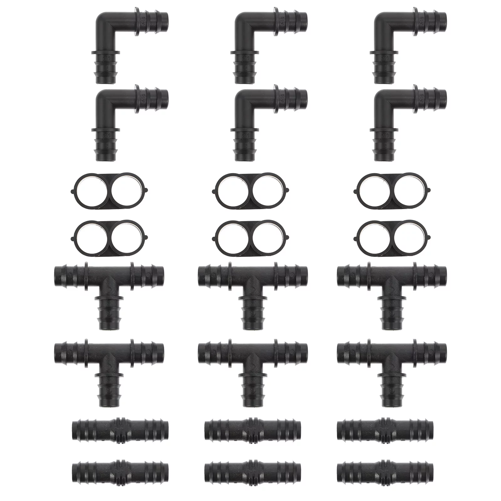 Guichaokj 24pcs PE Spray Nozzles Spray Atomization Irrigation Drippers Sprinklers Emitter Drip (Black)