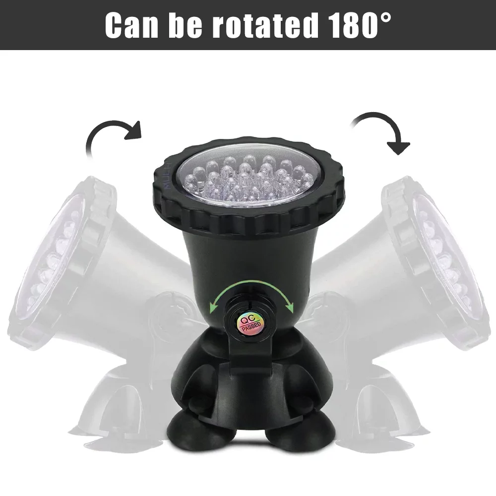 Swimming Pool Lights,DFITO 36 LED RGB Pond Spot Lights Underwater Pool Fountain IP68 4 lights + IR Remote
