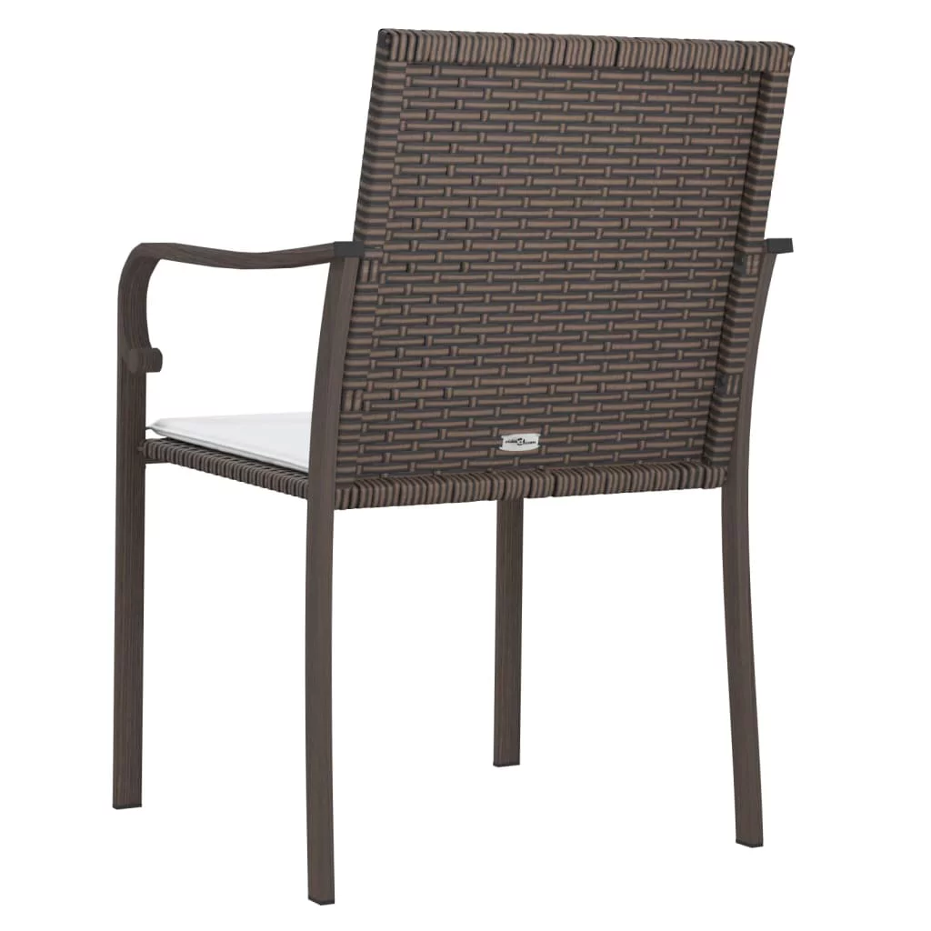 moobody Patio Chairs with Cushions 6 pcs Brown 22