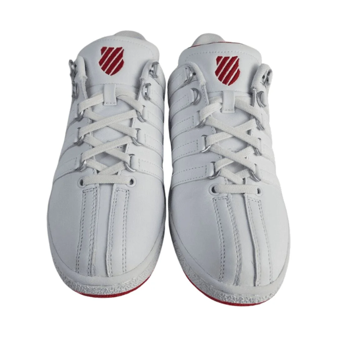 K-Swiss Classics VN 03343150 Men Sneakers Leather Athletic White Red SZ 10.5