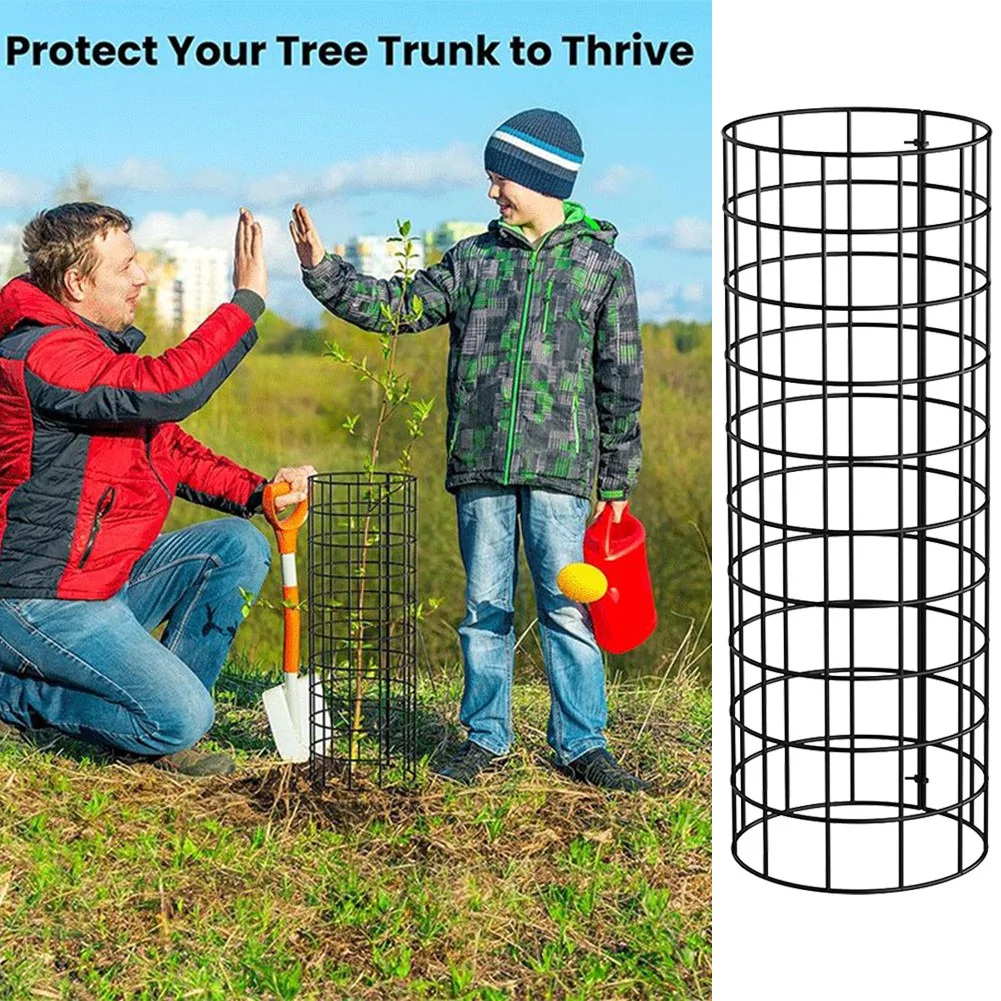 Enhanced Tree Trunk Protection: Guards with Metal Stakes, Easy