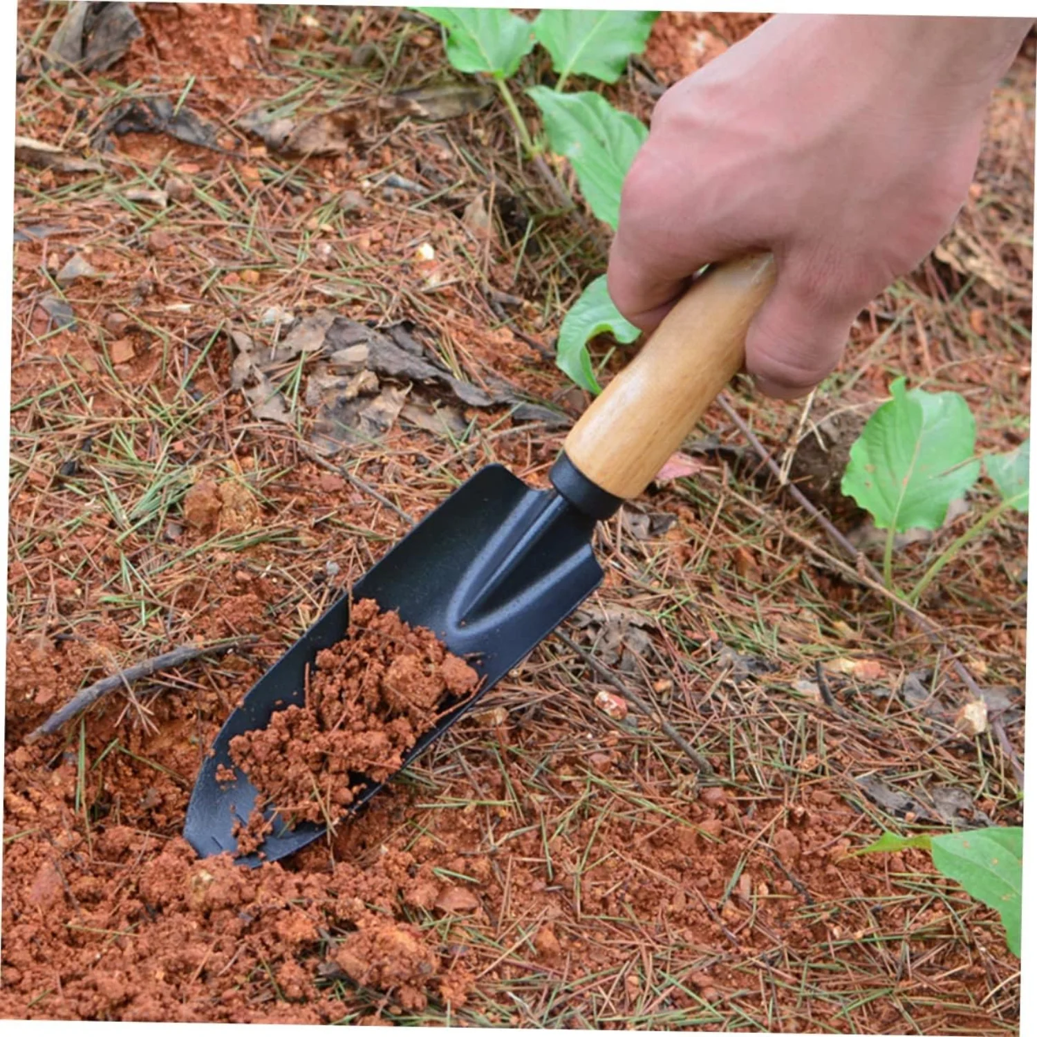 2pcs Planters Trowel Garden Soil Small Gardening Shovel Pot Plant Tools Wooden Handle Shovel Gardeners