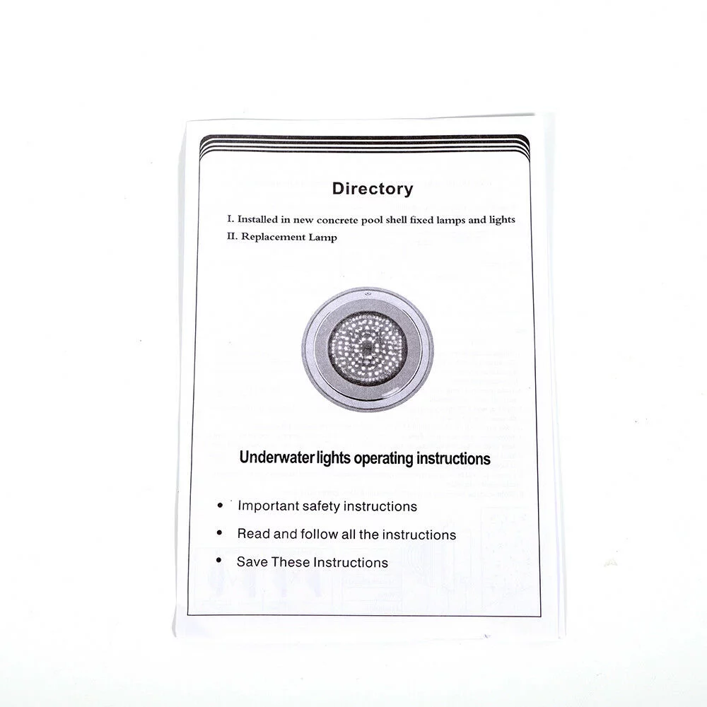 DENEST 54W RGB Underwater Swimming Pool Light Pond Fountain Light with Remote Waterproof