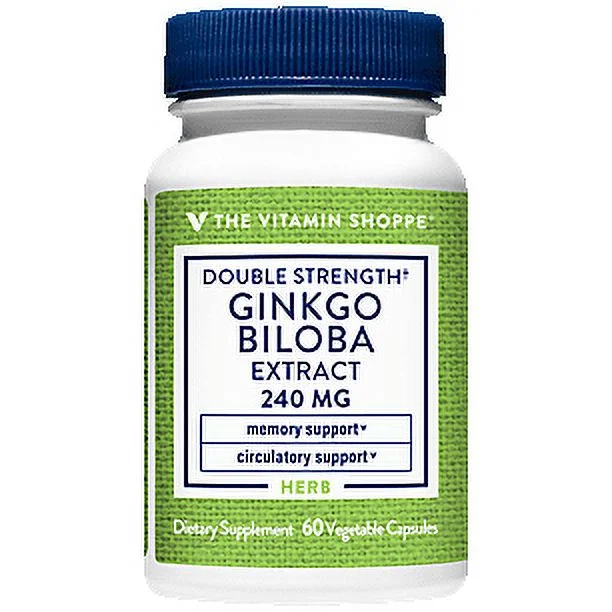 Double Strength Ginkgo Biloba Extract ? Memory & Circulatory Support ? 240 MG (60 Vegetable Capsules)