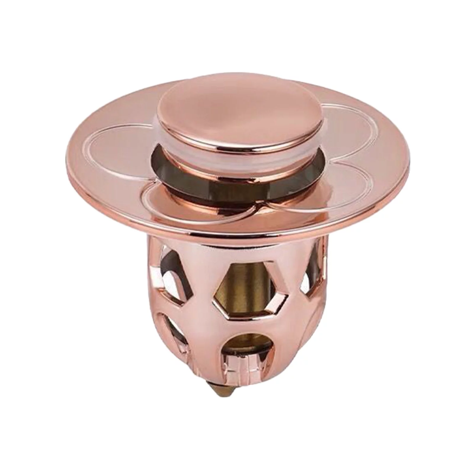 YHAIOGS Washbasin Electroplating Drainer Bouncing Core Washbasin Pool Basin Copper Core Push Type Bouncing Core Leaking Plug