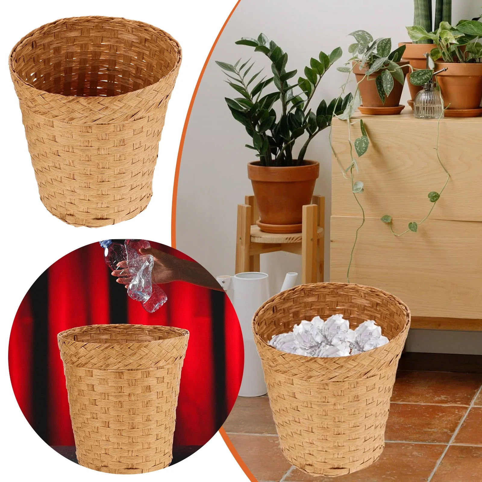iju7gthy Blanket for Dogs 4th of July Outdoor Paper Vine Bucket Garbage Basket Storage Bucket Change of Clothes Basket Storage Basket