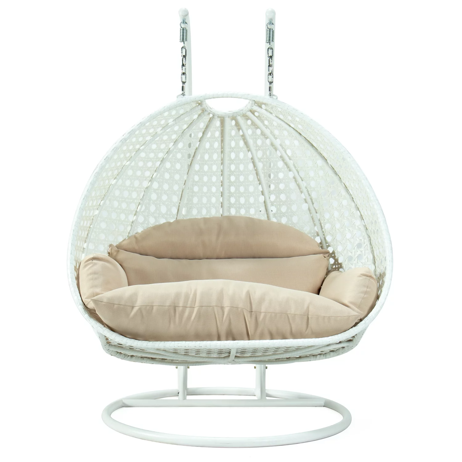 Maykoosh Eclectic Elegance Wicker Hanging 2 person Egg Swing Chair