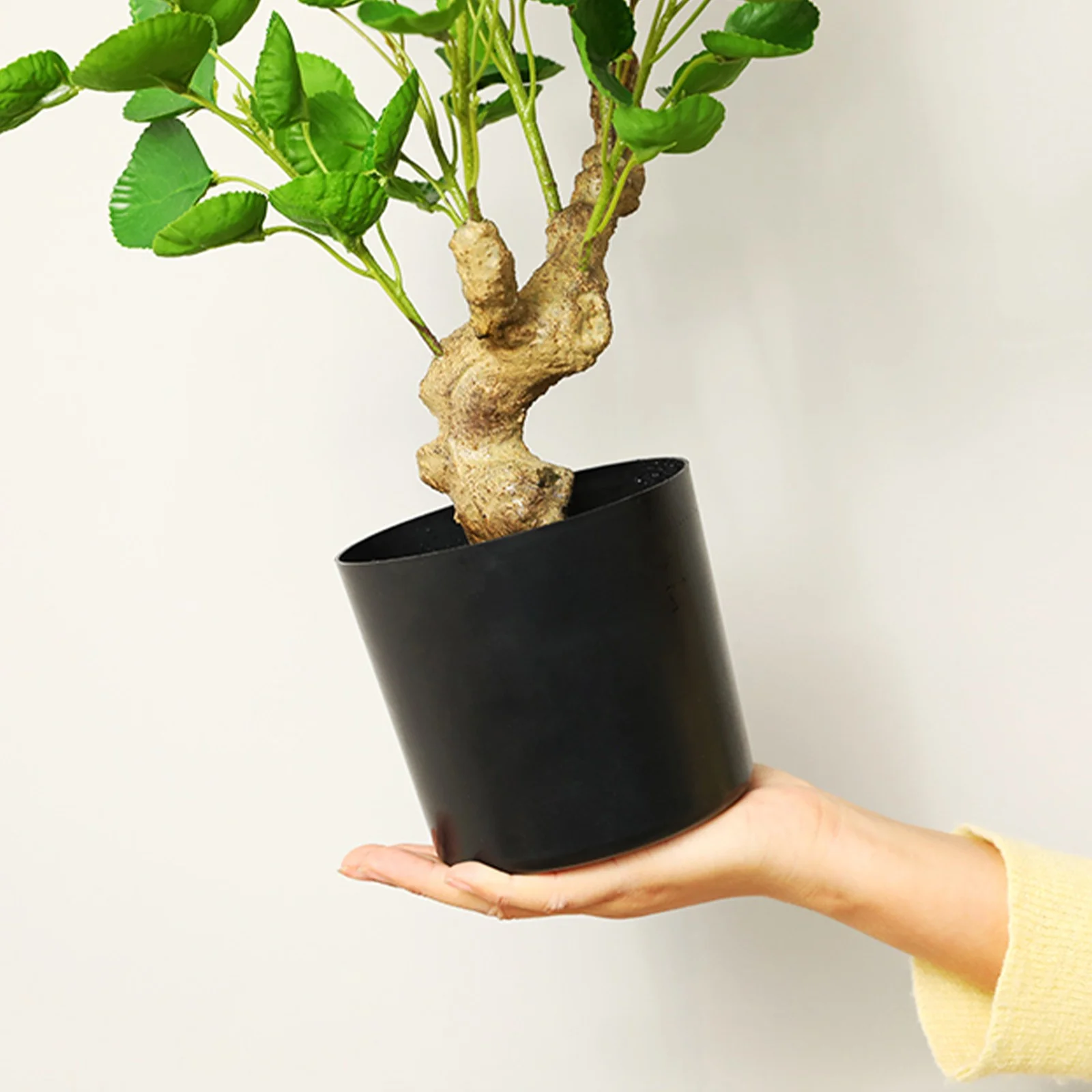 LIJCC Straight Plastic Flower Pot Planting Lazy Flower Pot Seedling Pot Plant Gardening Flower Pot