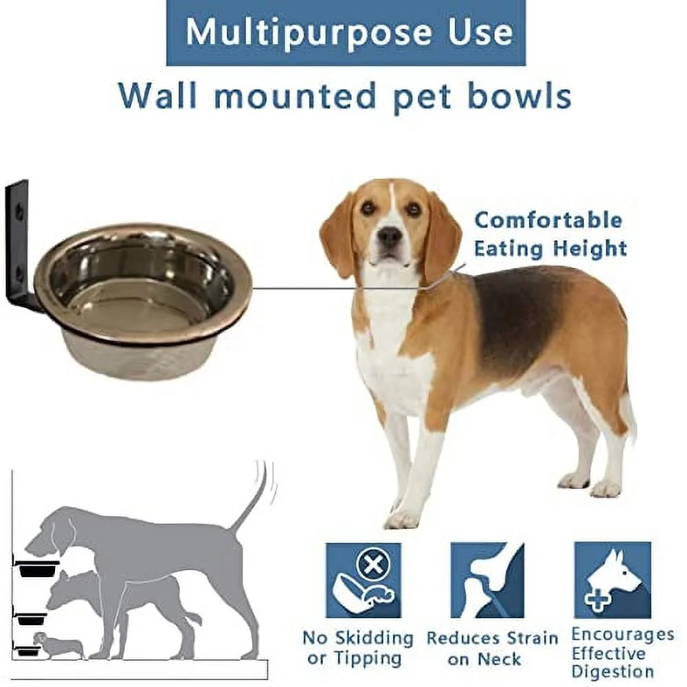 6 Inch Flower Pot Ring Holder，3 Pack Foldable Iron Flower Plant Hanger Wall Mount Hanging Plant Holders, Great for Pot Support/Dog Bowl Support Indoor and Outdoor Use