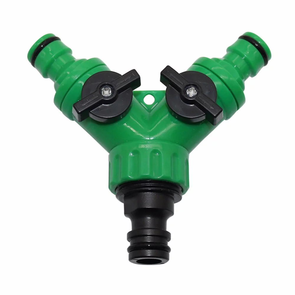 Ruibeauty Plastic Garden Hose Splitter, Y Valve, 2 Way Connector for Outdoor Faucet, Comfort Grip Handles