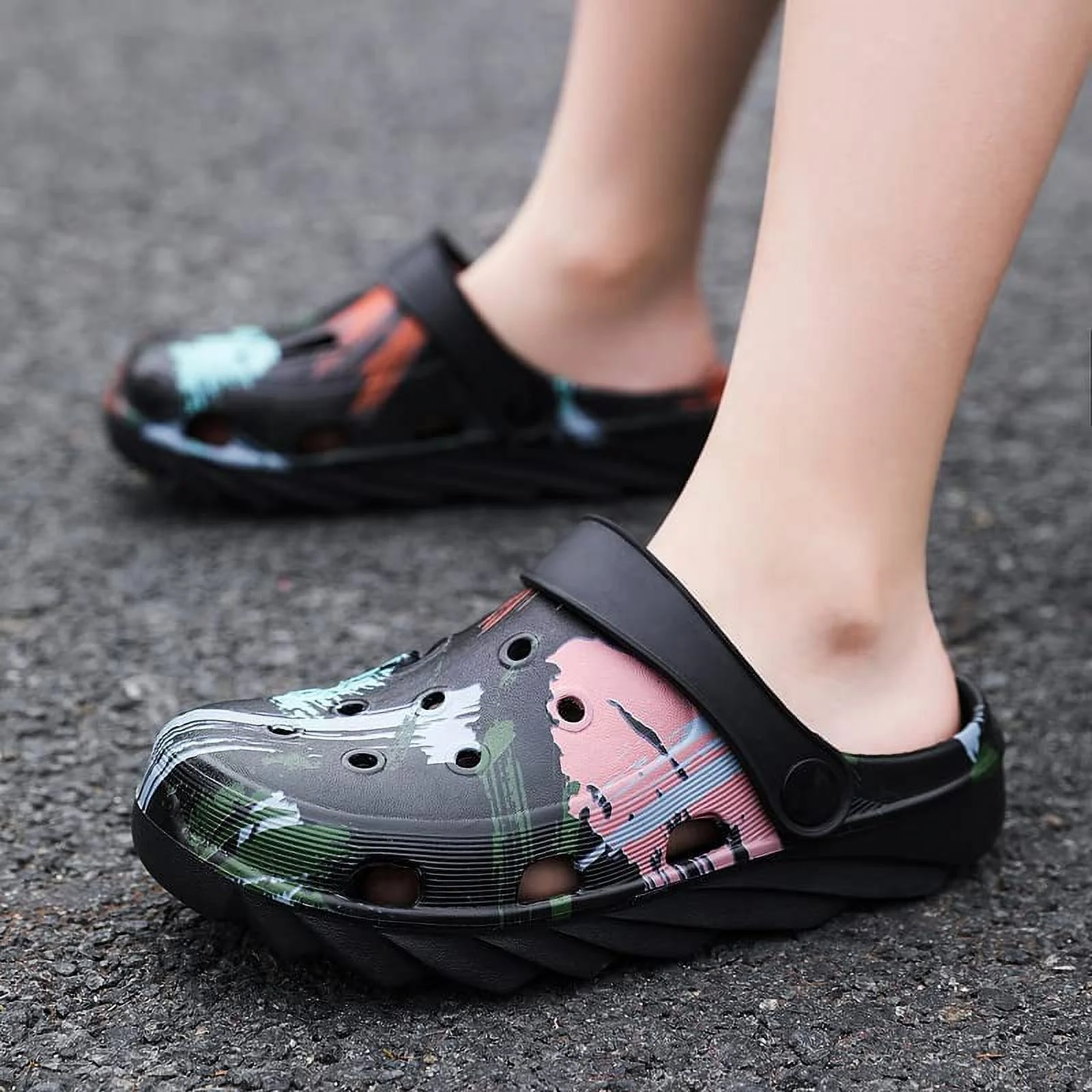 KAQ Kid's Garden Clogs Cute Slides Sandals Toddlers Beach Pool Shower Shoes with Non-Slip Sole