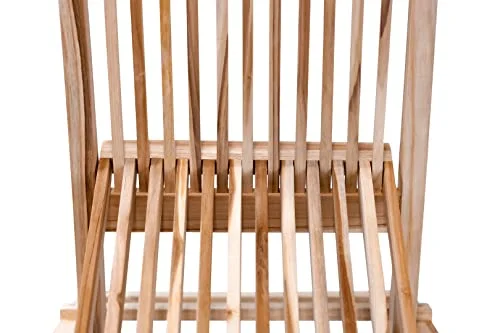 Nordic Style Folding Chair for Indoor and Outdoor Use - Patio, Balcony, Dining (Natural Finish, Beige)