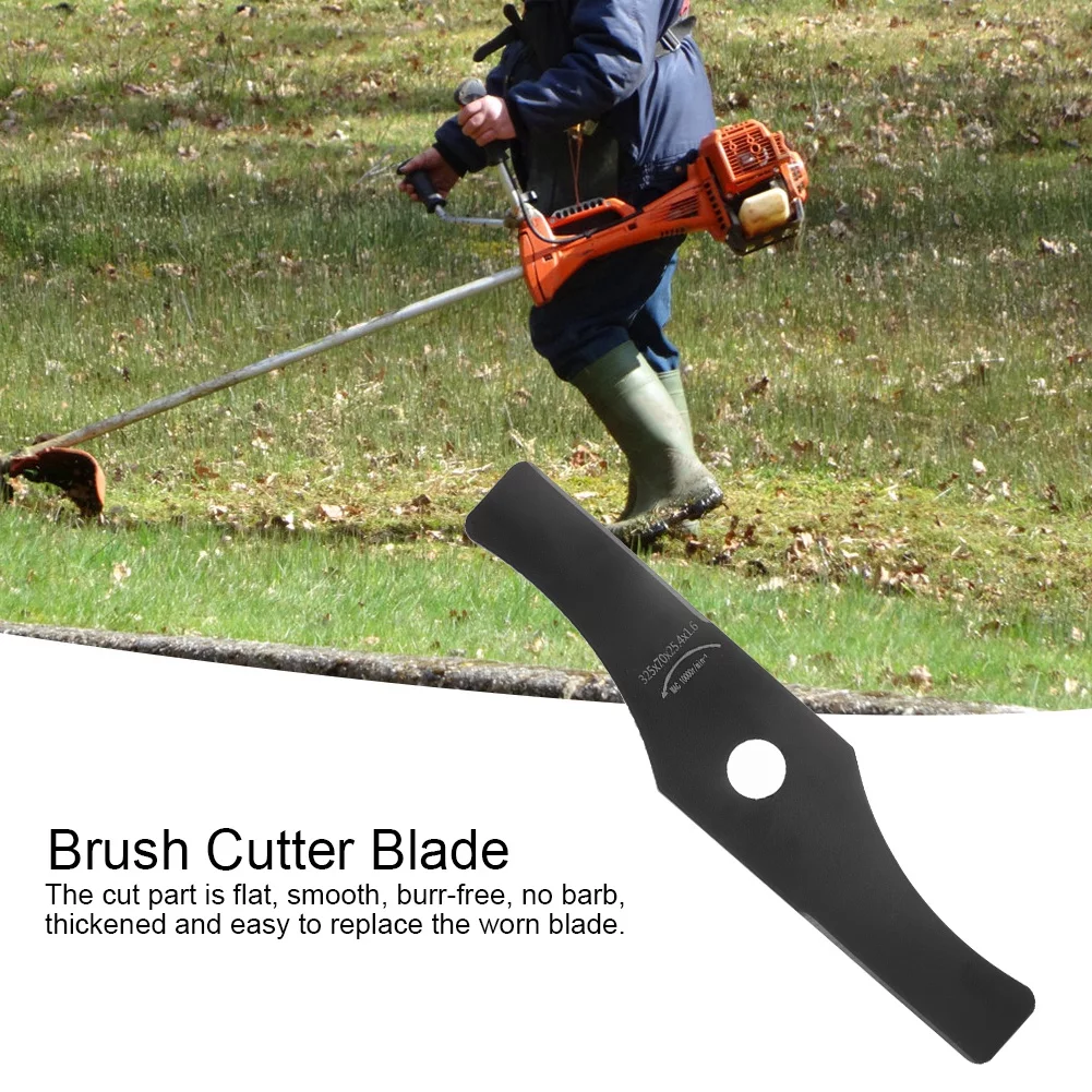 Blade Replacement 2 Tooth Manganese Steel Brush Cutter Trimmer Cutting Blade Replacement 32.7x7.2cm