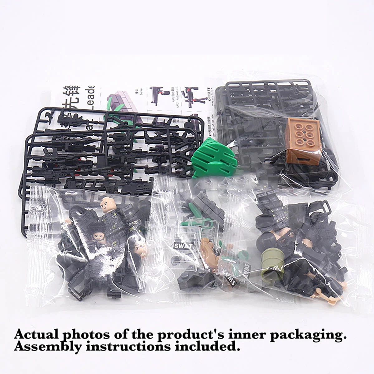 Set of 6 Custom WWII Soldier Minifigures with Varied Equipment – Military-Themed Building Block War Playset