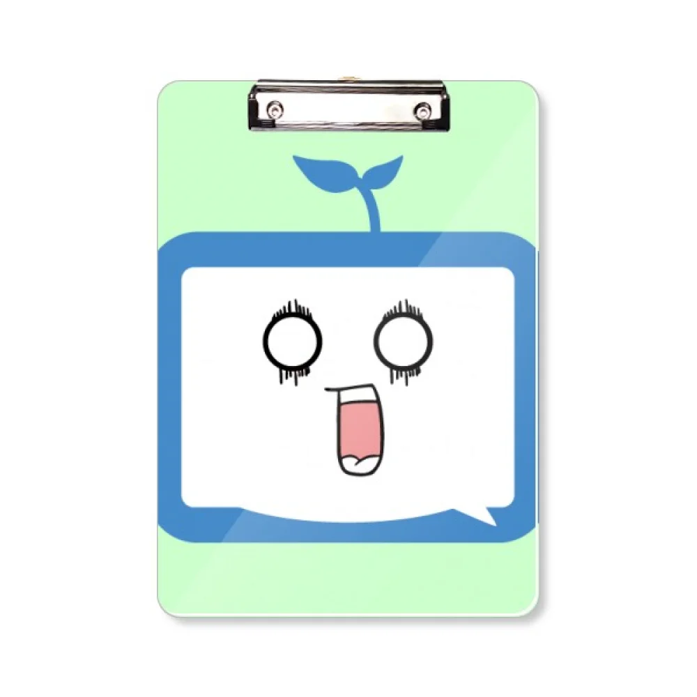 Saplings Surprised Small TV Happy Original Clipboard Folder Writing Pad Backing Plate A4