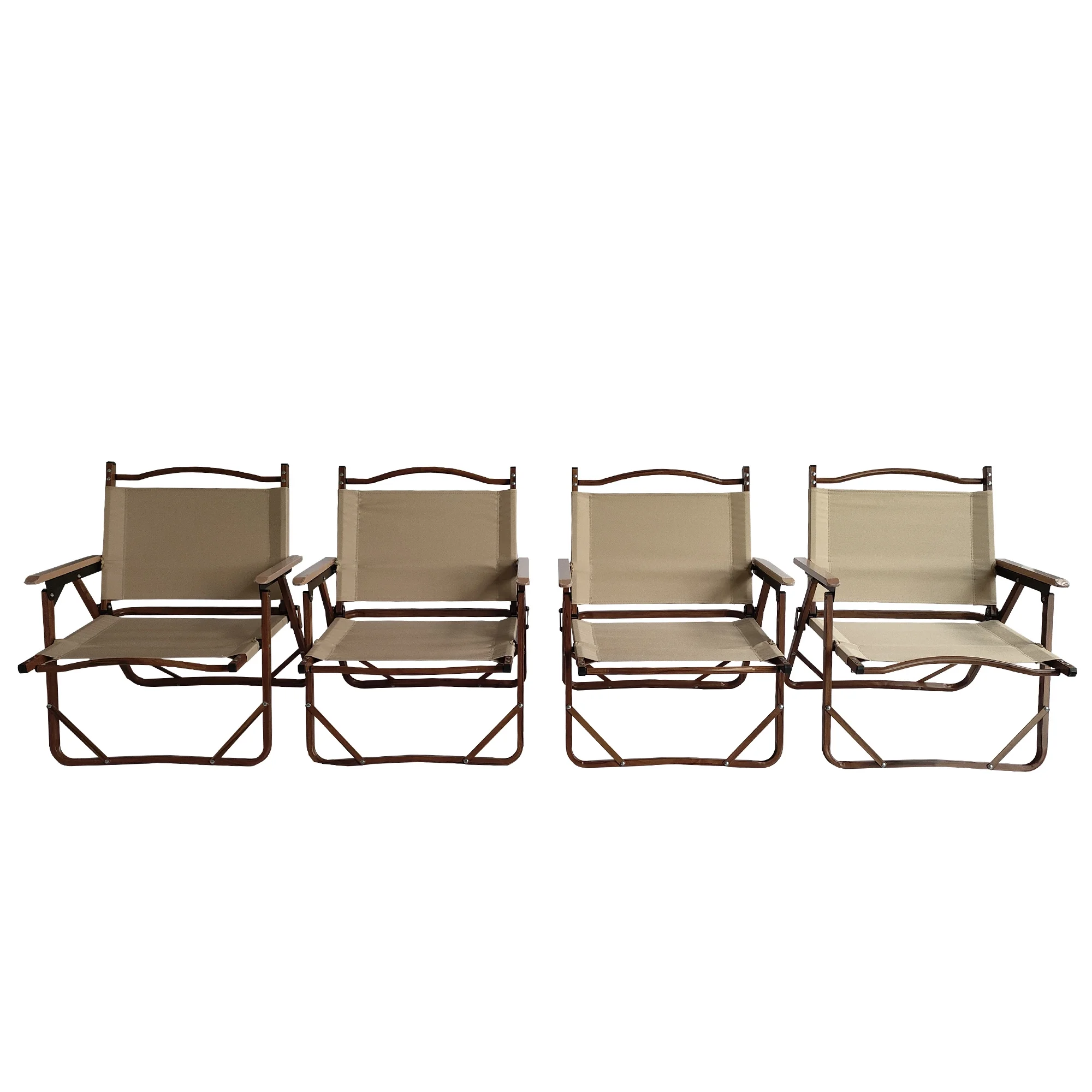 Aluminum Frame Table & Chairs Set - 1 Set (1 table, 4 chairs) - Natural - 52.0 - Transform any space with this stylish set!