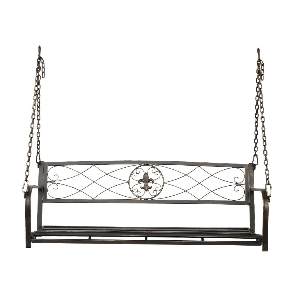 UBesGoo 2 Person Porch Swing Chair w/ Chains Bronze Colorï¼Not including standï¼