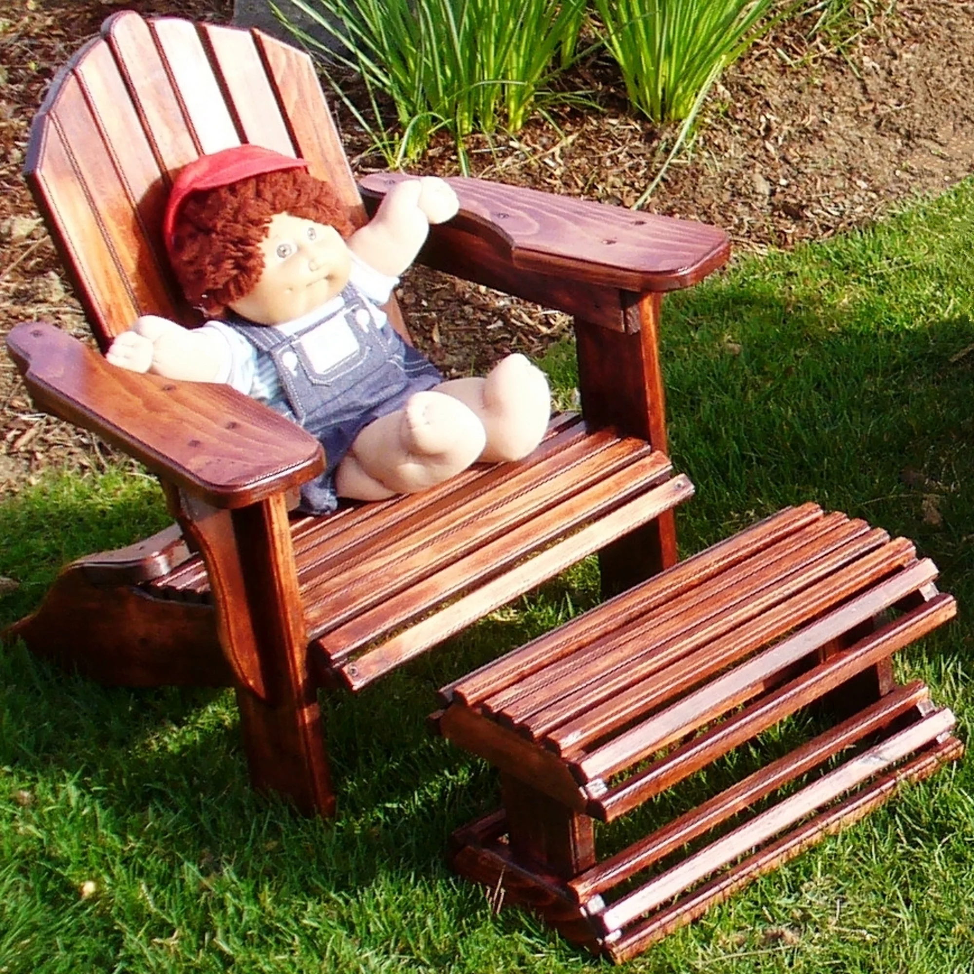 Child Size Adirondack Chair How-to Book; Paper Pattern Plan to DIY and Easily Build Small Size with Footrest