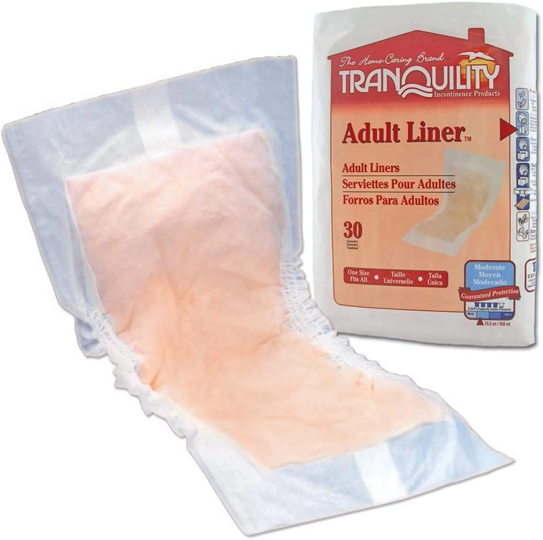 Tranquility Adult Liners (2078) Case/120 (4 Bags of 30) by Tranquility Products