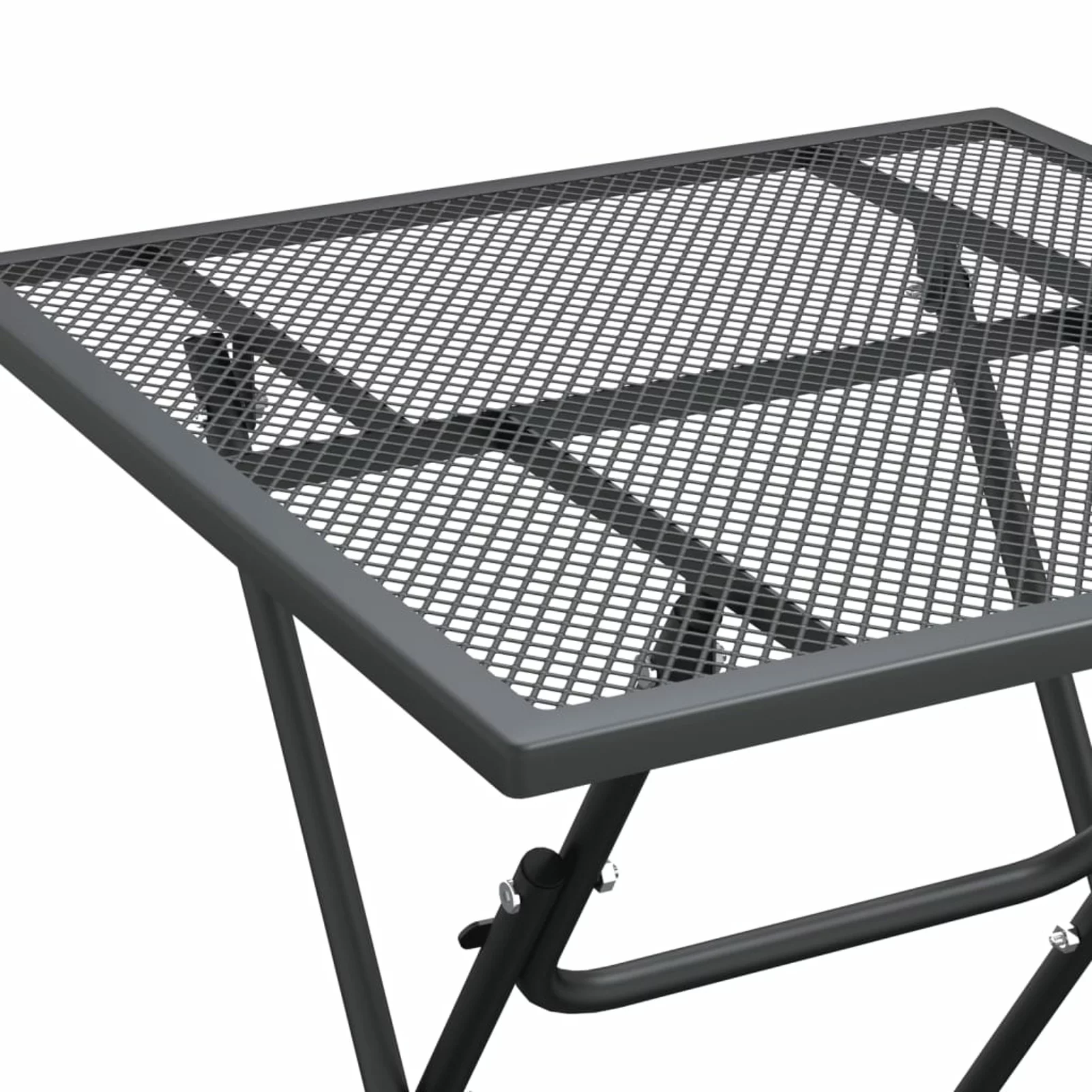 Aibecy 3 Piece Patio Dining Set Expanded Metal Mesh Anthracite