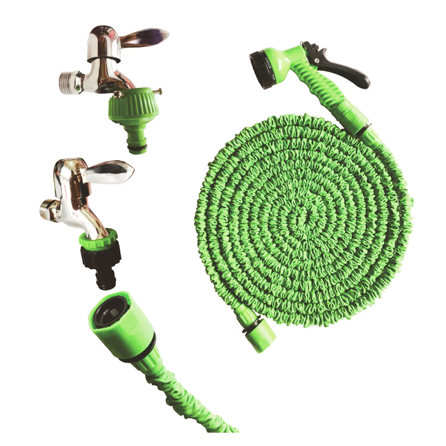 Gaobase 100FT Retractable Hose Multipurpose Car Garden Hose Garden Watering Set 7 Patterns