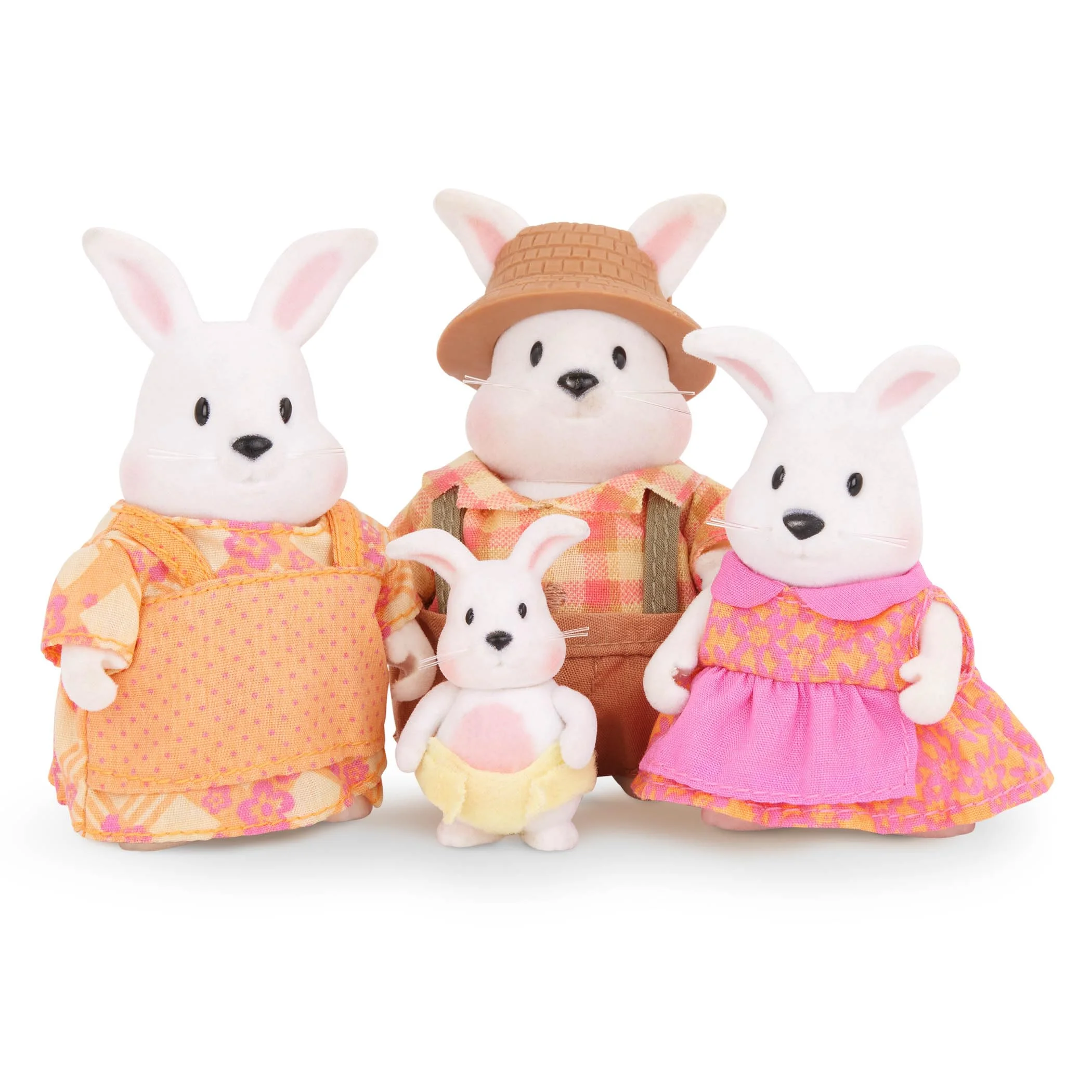 Li'l Woodzeez Hoppingoods Rabbit Family Set with Storybook